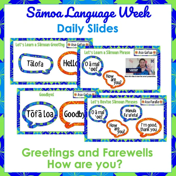 Samoa Language Week Whole-Class Teaching Daily Slides a Samoa Language Week Whole-Class Teaching Daily Slides a
