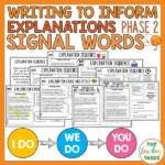 Writing to Inform - Explanations Signal Words