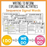 Writing to Inform - Explanations Signal Words a