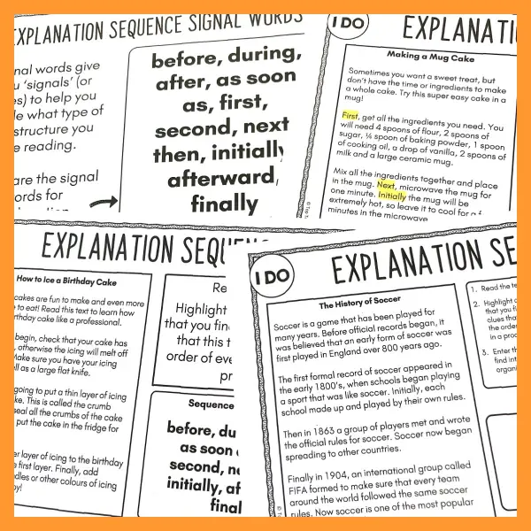 Writing to Inform - Explanations Signal Words c Writing to Inform - Explanations Signal Words c