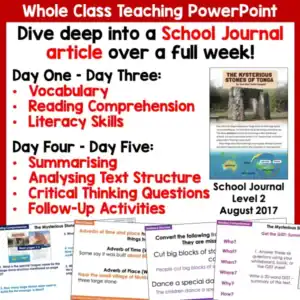 The Mysterious Stones of Tonga whole class a