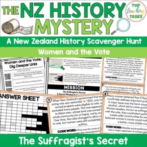Women and the Vote: A History Mystery Scavenger Hunt Activity