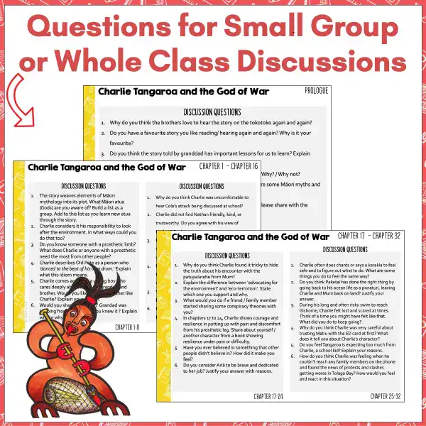 Charlie Tangaroa and the God of War Novel Study b Charlie Tangaroa and the God of War Novel Study b