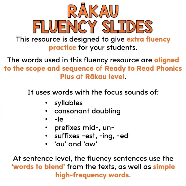 Fluency Slides - Phase 1 - Rākau b Fluency Slides - Phase 1 - Rākau b