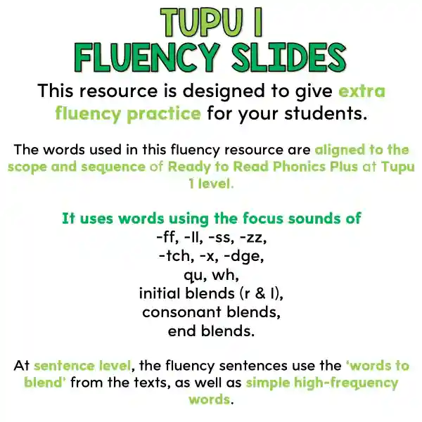 Fluency Slides - Phase 1 - Tupu 1 b Fluency Slides - Phase 1 - Tupu 1 b