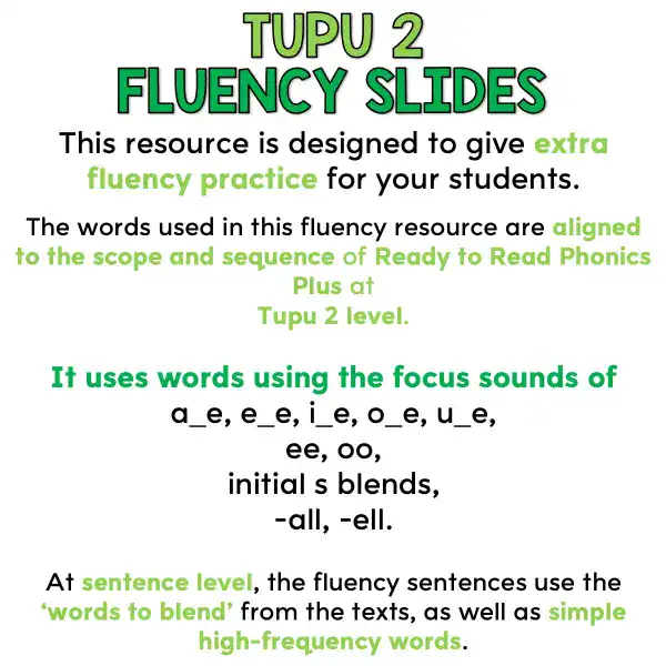Fluency Slides - Phase 1 - Tupu 2 b Fluency Slides - Phase 1 - Tupu 2 b