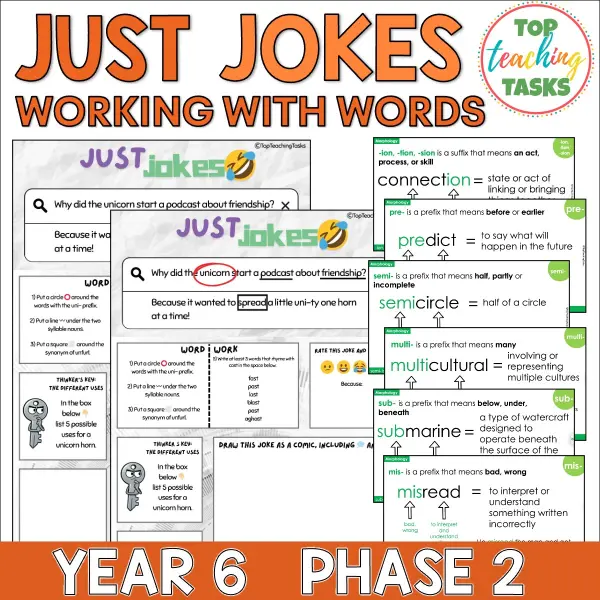 Just Jokes Working with Words Activities Year 6 Just Jokes Working with Words Activities Year 6