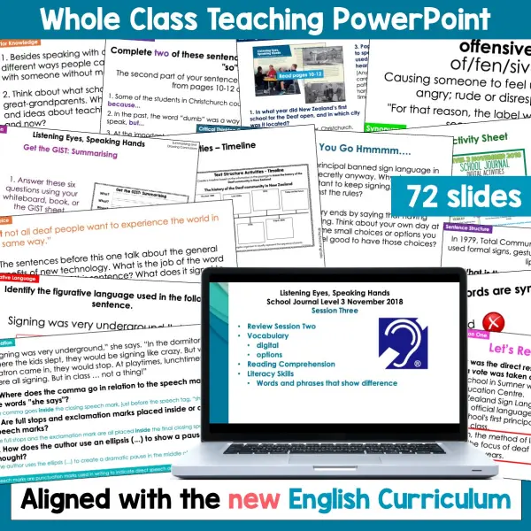 Listening Eyes, Speaking Hands-Whole Class b Listening Eyes, Speaking Hands-Whole Class b