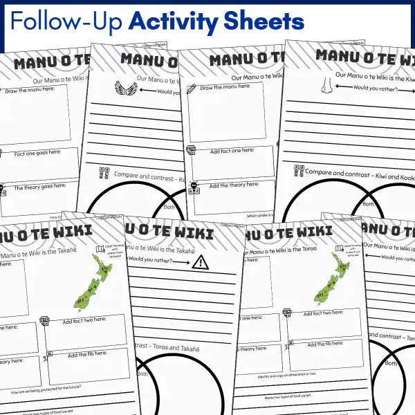 Manu o te Wiki reading activities c Manu o te Wiki reading activities c