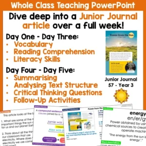 Power from the Sun Whole Class Activities a