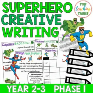 Superhero Writing to Entertain Activities Year 2-3