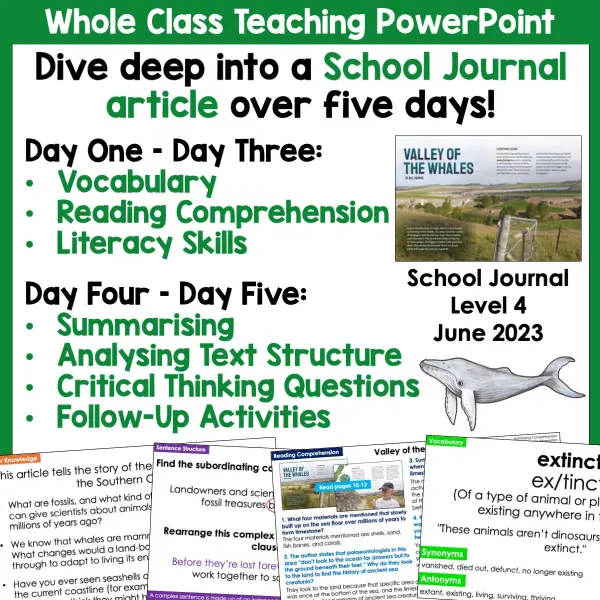 Valley of the Whales School Journal Activities a Valley of the Whales School Journal Activities a