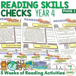 Reading Skills Checks Big Cats, Cryptids, Ocean Creatures, Weather & Space Y4