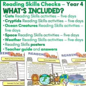 Reading Skills Practice Activities Year 4 a