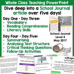 The Fight to Vote whole class activities a