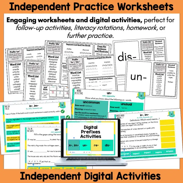 Prefixes Morphology and Spelling Activities c Prefixes Morphology and Spelling Activities c