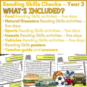 Reading Skills Practice Activities Year 3 a