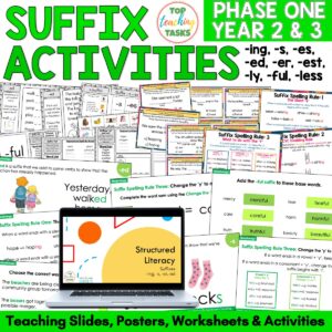 Suffix Activities: A Complete Teaching and Practice Unit For Year 2-3
