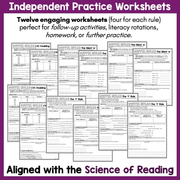 Suffix Spelling Rules Activities b Suffix Spelling Rules Activities b