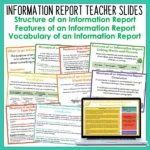 Writing to Inform - Information Report Activities phase 2 and 3 a