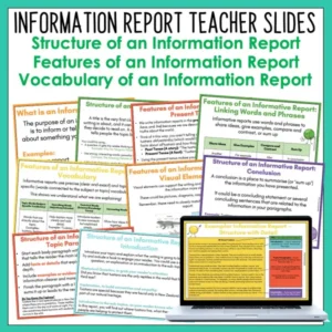 Writing to Inform – Information Report Activities phase 2 and 3 a