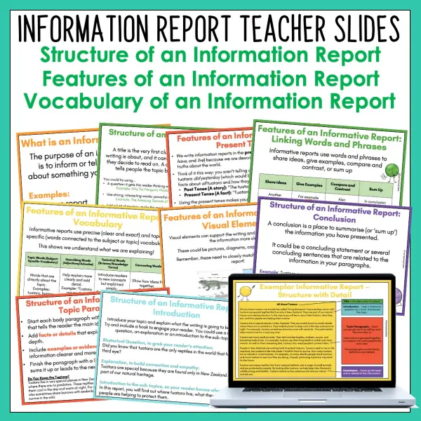 Writing to Inform - Information Report Activities phase 2 and 3 a Writing to Inform - Information Report Activities phase 2 and 3 a