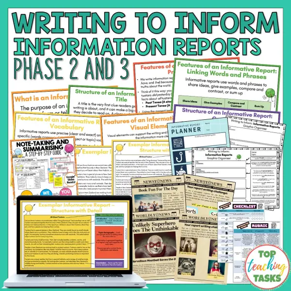 Writing to Inform - Information Report Activities phase 2 and 3 Writing to Inform - Information Report Activities phase 2 and 3