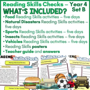 Reading Skills Practice Activities Year 4 Set B A