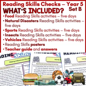 Reading Skills Practice Activities Year 5 a