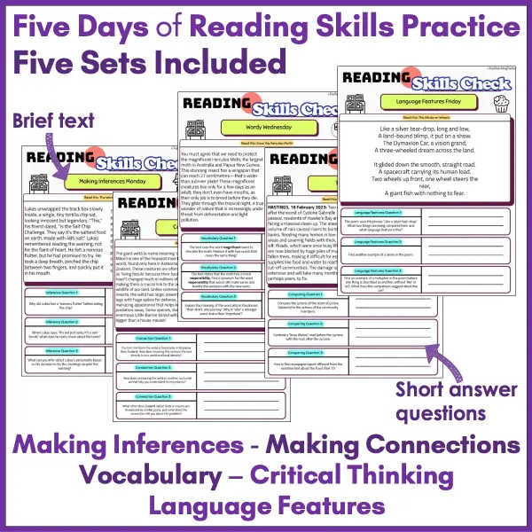 Reading Skills Practice Activities Year 6 Set B b Reading Skills Practice Activities Year 6 Set B b