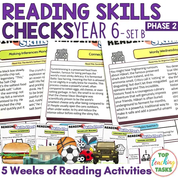 Reading Skills Practice Activities Year 6 Set B