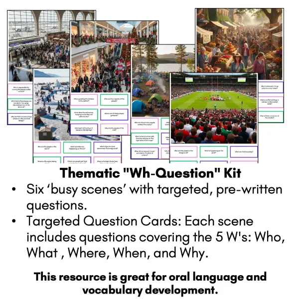 Busy Scenes Vocabulary Building Kit b Busy Scenes Vocabulary Building Kit b