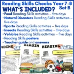 Reading Skills Practice Activities Year 7-8 Set B a