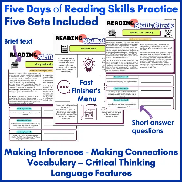 Reading Skills Practice Activities Year 7-8 Set B b Reading Skills Practice Activities Year 7-8 Set B b