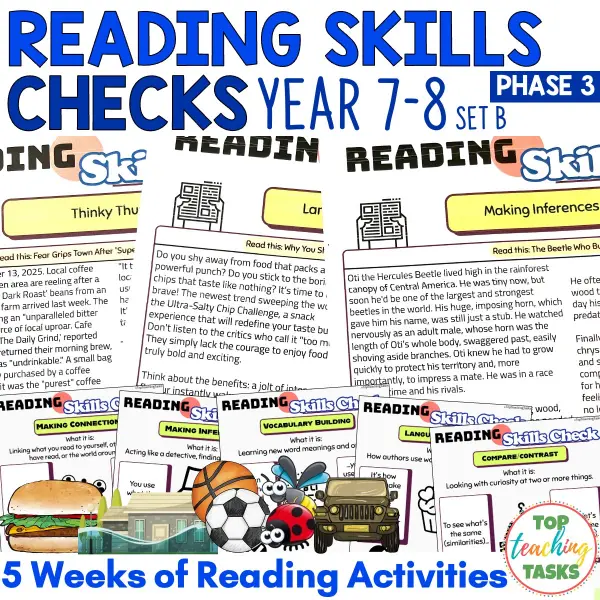 Reading Skills Practice Activities Year 7-8 Set B