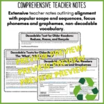 Recycle Decodable Text and Activities for Older Readers c