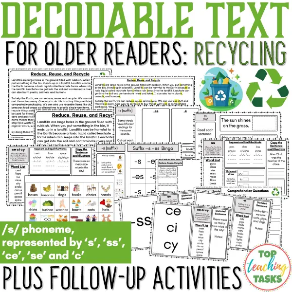Recycle Decodable Text and Activities for Older Readers Recycle Decodable Text and Activities for Older Readers