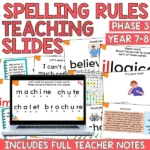 Structured Lieracy Spelling Rule Teaching Slides Phase Three During Year 7-8