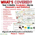 Year 4 Vocabulary Slides - Geometry and Statistics a