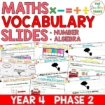 Year 4 Vocabulary Slides - Number and Algebra
