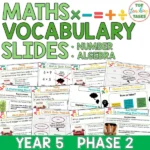 Year 5 Vocabulary Slides - Number and Algebra