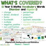 Year 5 Vocabulary Slides - Number and Algebra a