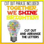 Back to school collaborative puzzle light bulb c