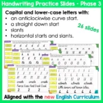 Handwriting Practice Slides NZ Basic Script Phase Three b