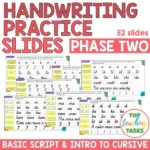 Handwriting Practice Slides NZ Basic Script Phase Two
