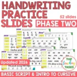Handwriting Practice Slides NZ Basic Script Phase Two