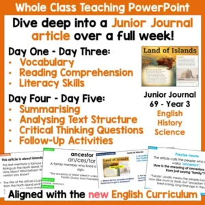 Land of Islands Junior Journal 69 Whole Class a