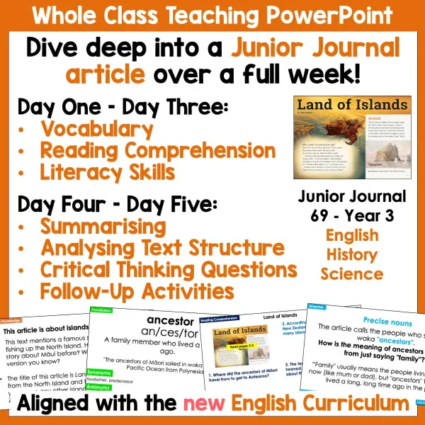 Land of Islands Junior Journal 69 Whole Class a Land of Islands Junior Journal 69 Whole Class a