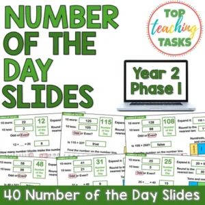 Number of the Day Slides – Year 2 Math Warm-Ups (Phase 1)