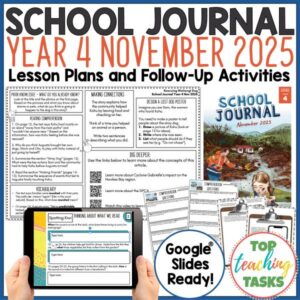 NZ School Journal Year 4 November 2025 Follow Up activities